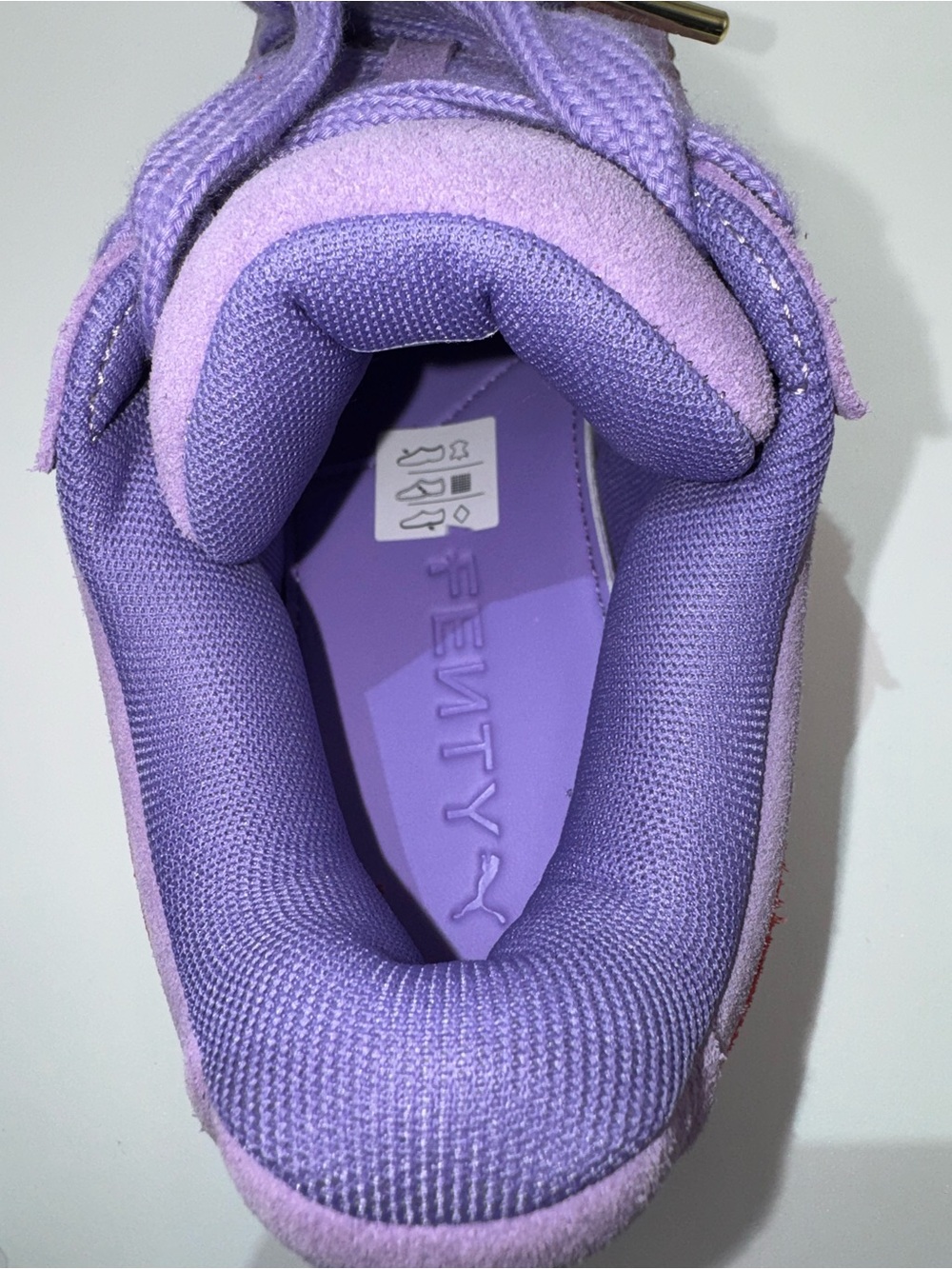 Puma Fenty Creeper Lavender Purple Platform Sneakers Sz 6.5 Rihanna Suede Neon - Picture 9 of 16